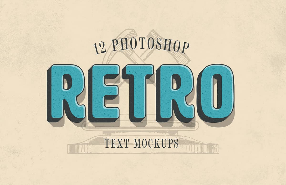 Retro Text Mockups Preview 1