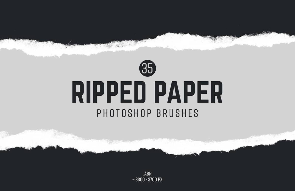 Ripped Paper Photoshop Brushes Preview 1