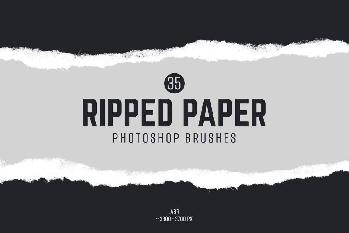 Pas på største Hover Ripped Paper Photoshop Brushes — Medialoot