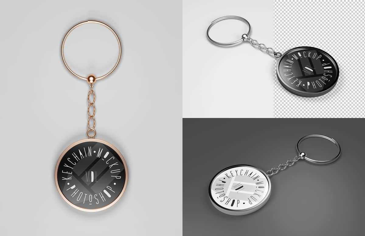 Round Keychain Mockup Preview 1