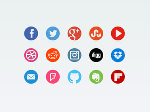 Round Social Icons 1
