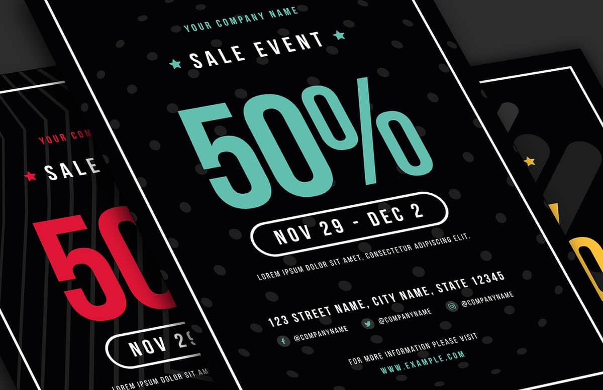 Sale Event Flyer Template Preview 1