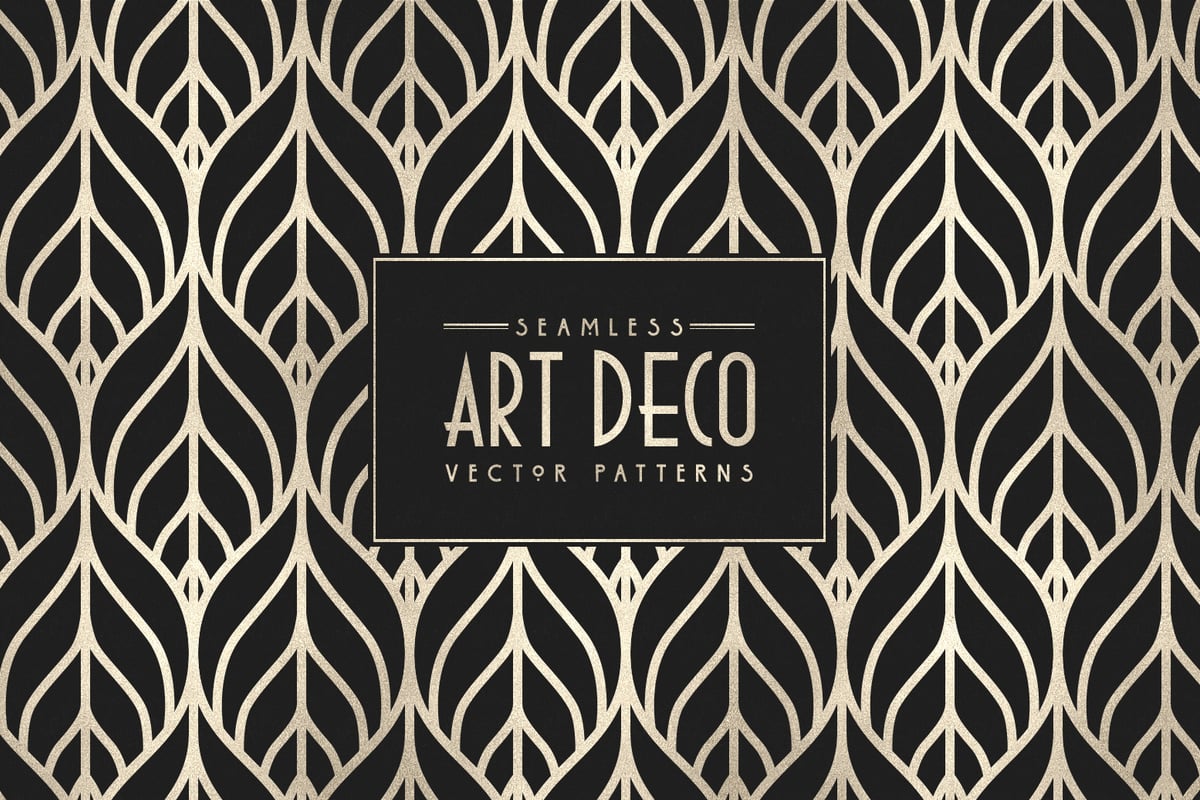 Seamless Art Deco Vector Patterns (Updated) — Medialoot