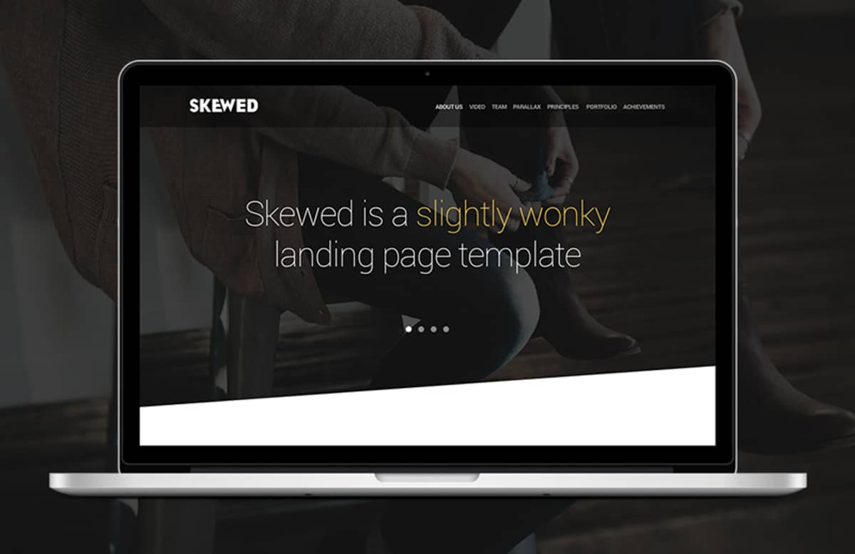 Skewed  Landing  Page  Template  Preview 1B