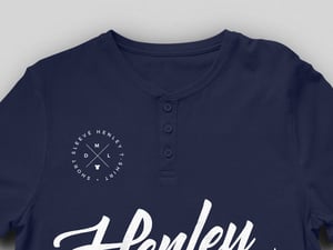 Short Sleeve Henley T-Shirt Mockup 2