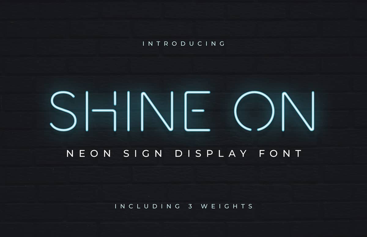 Shine On Neon Sign Font Preview 1A