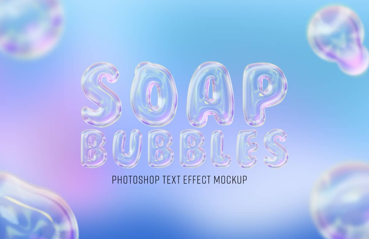 Soap Bubbles Text Effect Mockup Preview 1