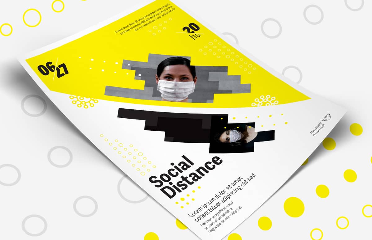 Social Distance Event Flyer Template Preview 1