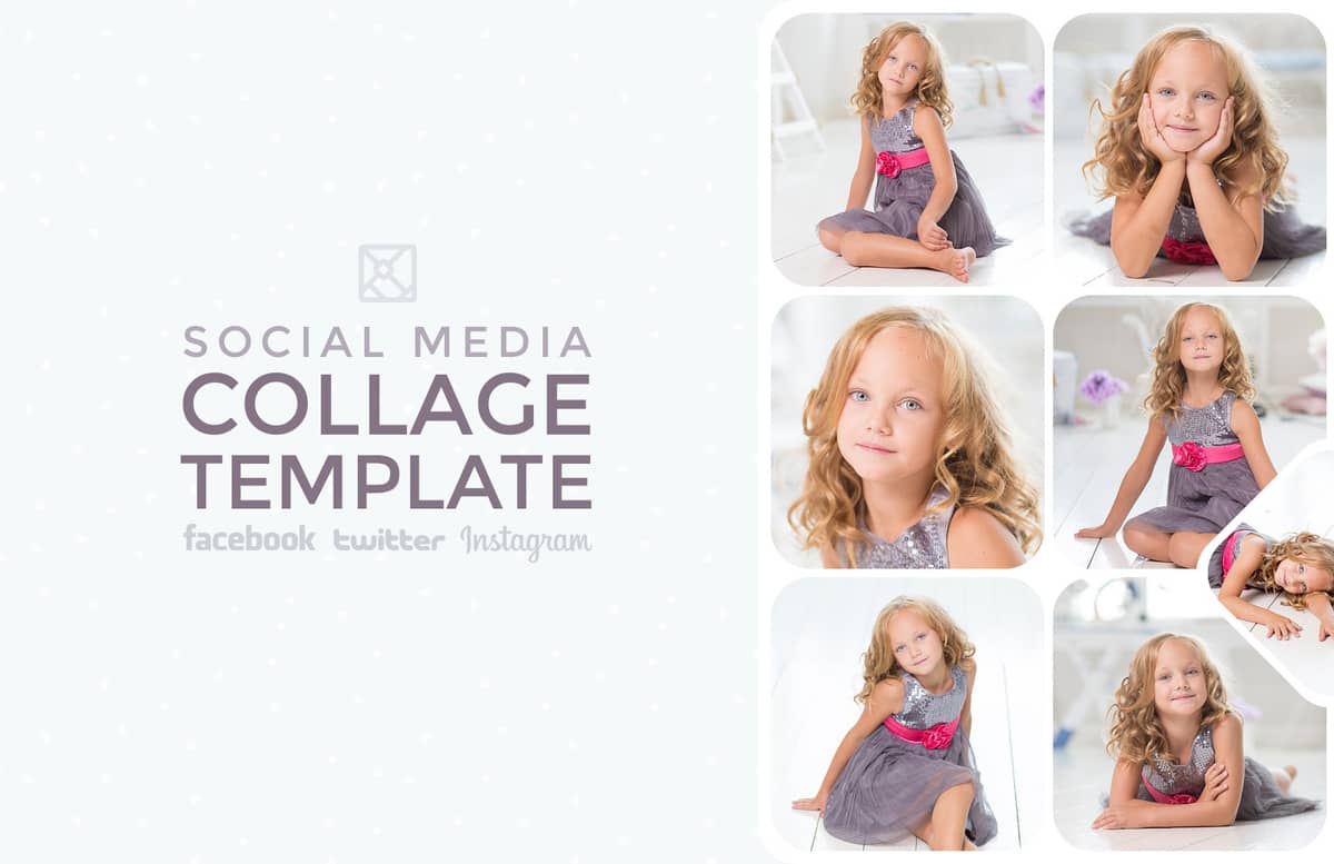 Social Media Photo Collage Templates Preview 1