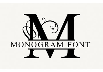 Split Monogram Font & Vectors