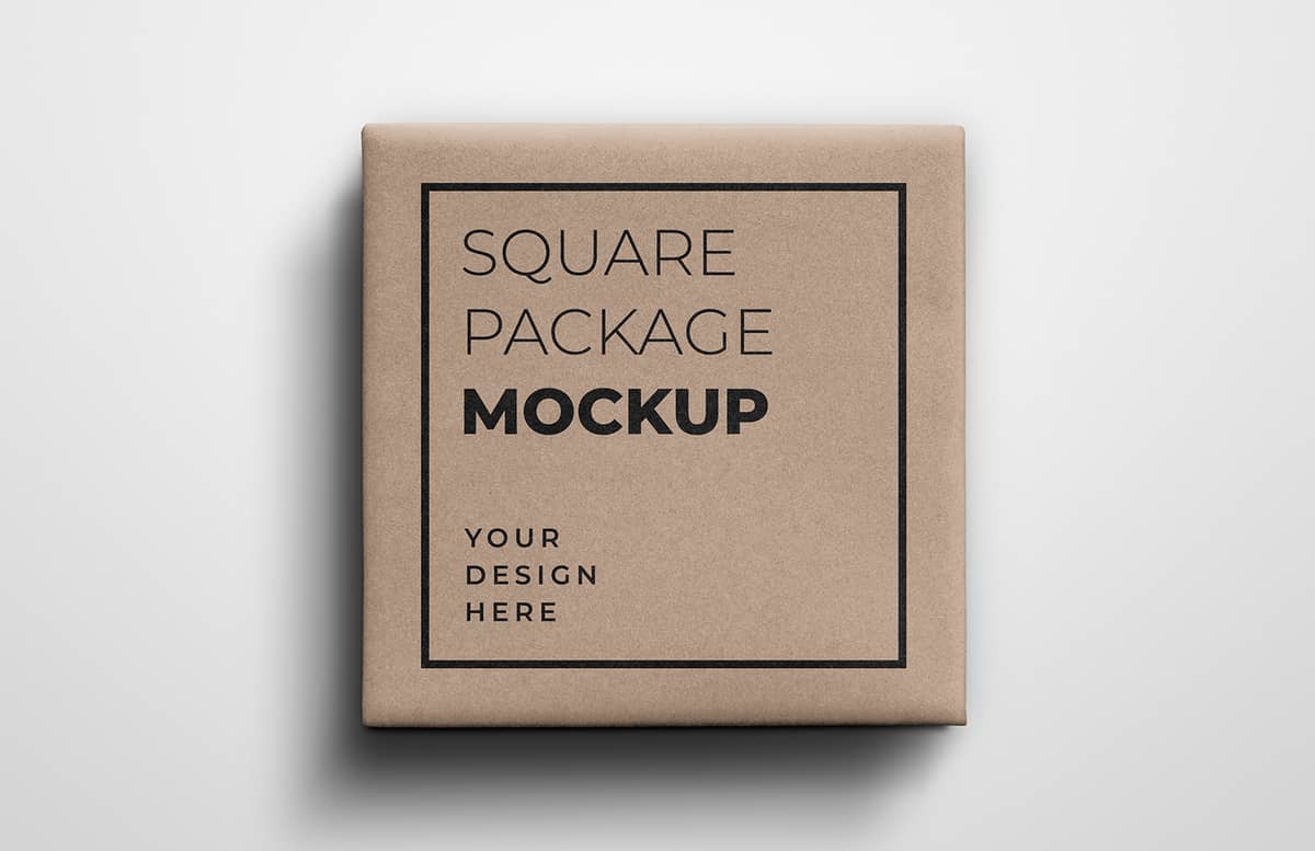 Square Gift Package Mockup Preview 1