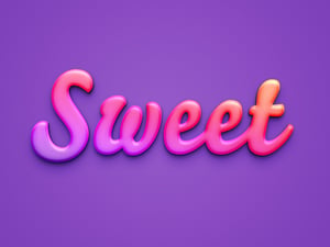Sweet Text Effect for Photoshop 1