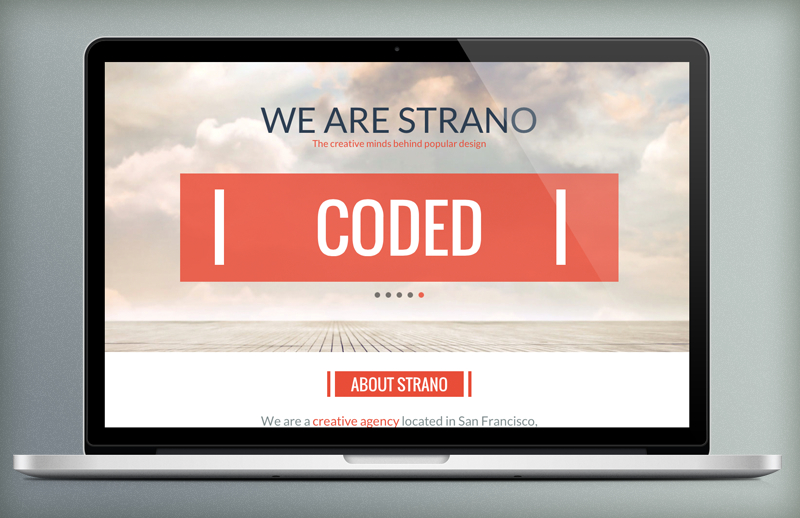 Strano: Parallax HTML Template