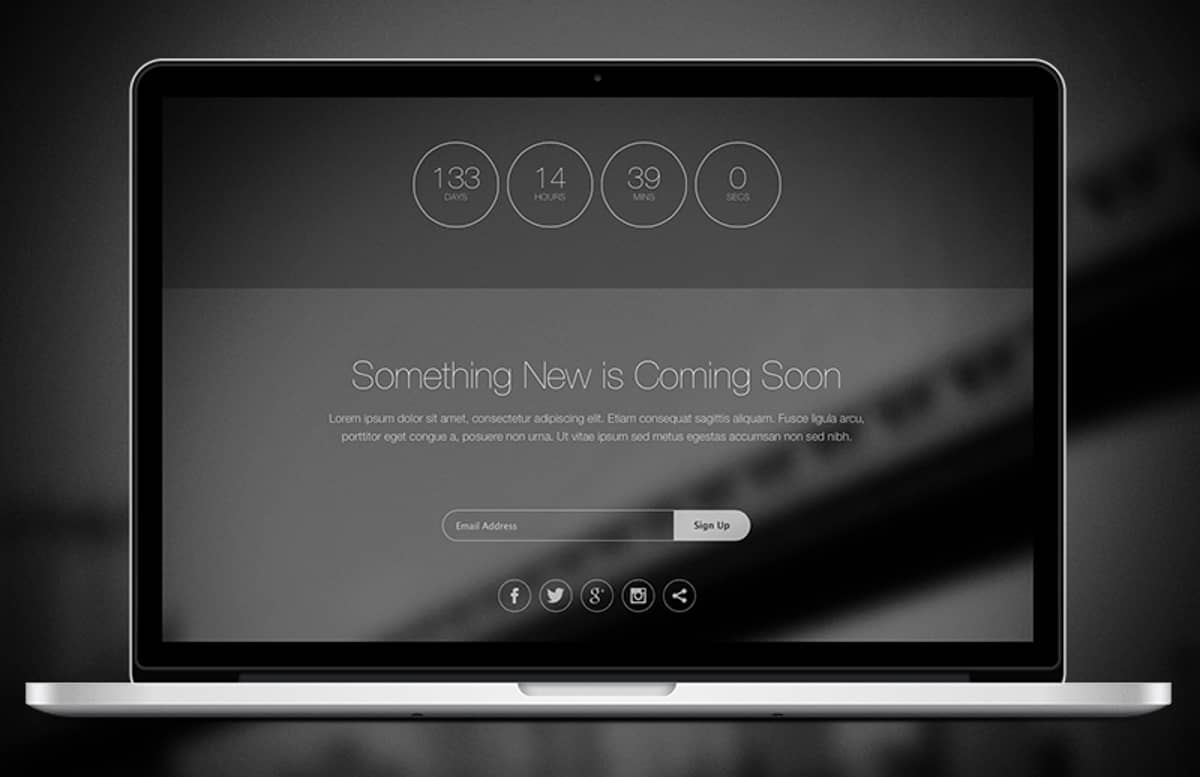 Thin  Html5  Coming  Soon  Template  Preview 1