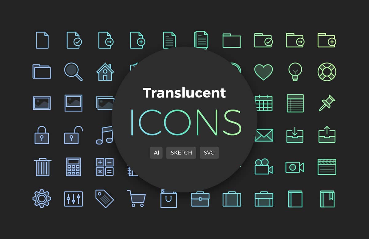 Translucent Vector Icons 2 Preview 1