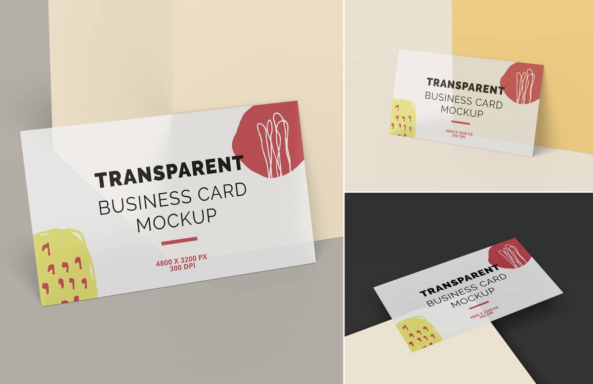 Transparent Business Card Mockup Preview 1