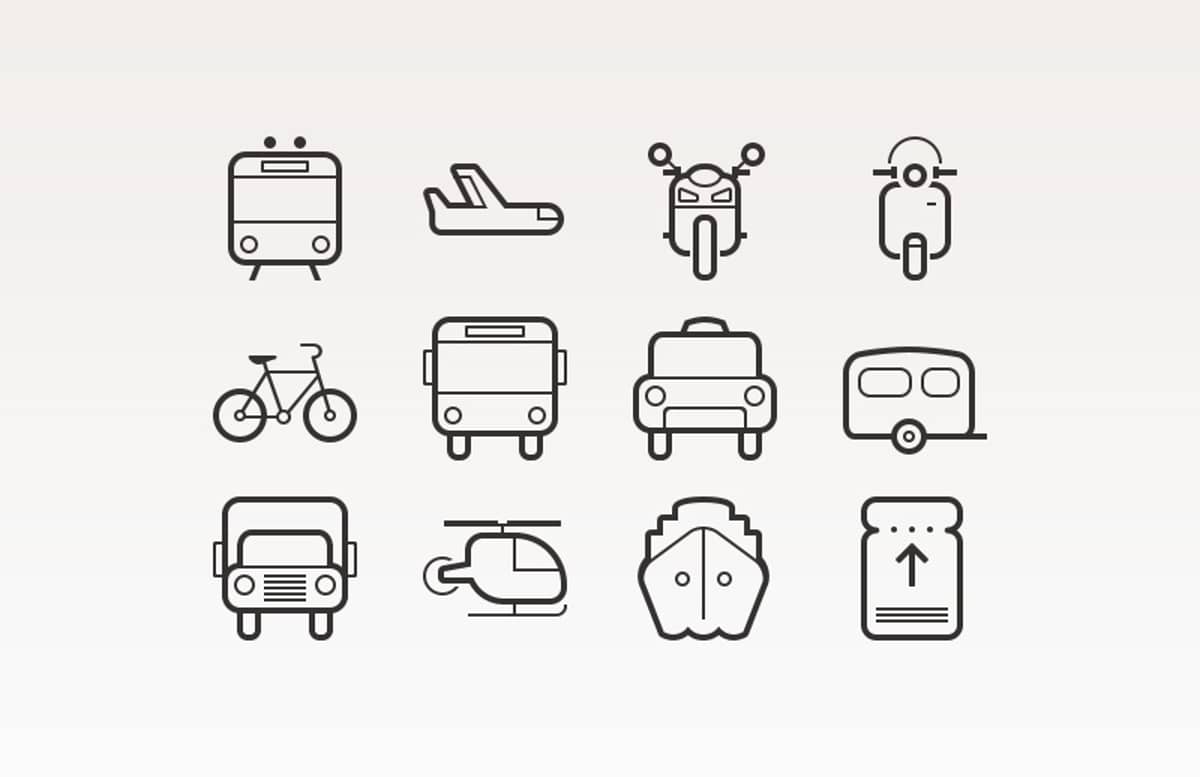 Transportation  Icons  Preview 1