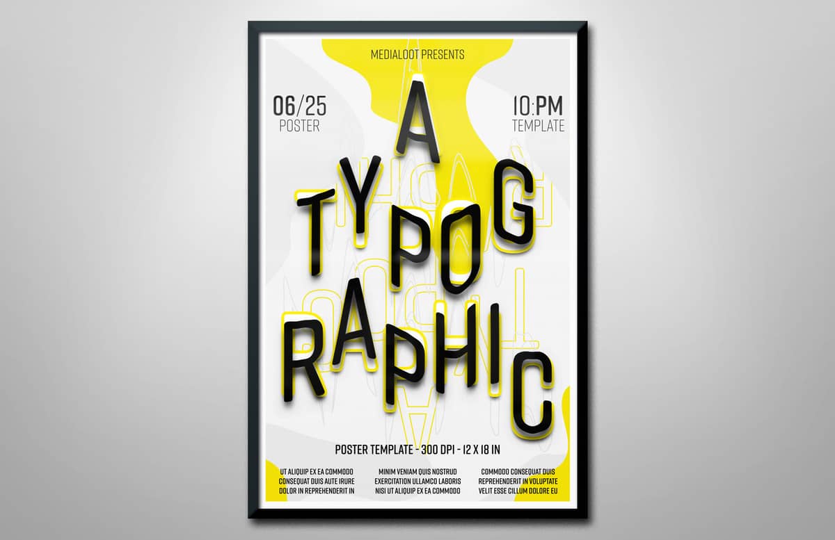 Typographic Poster Template Preview 1