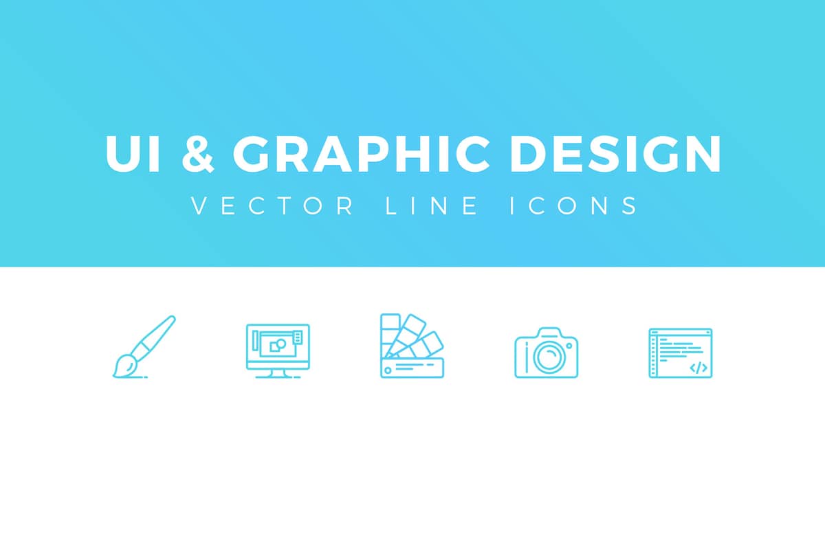 Ui Graphic Design Line Icons Preview 1