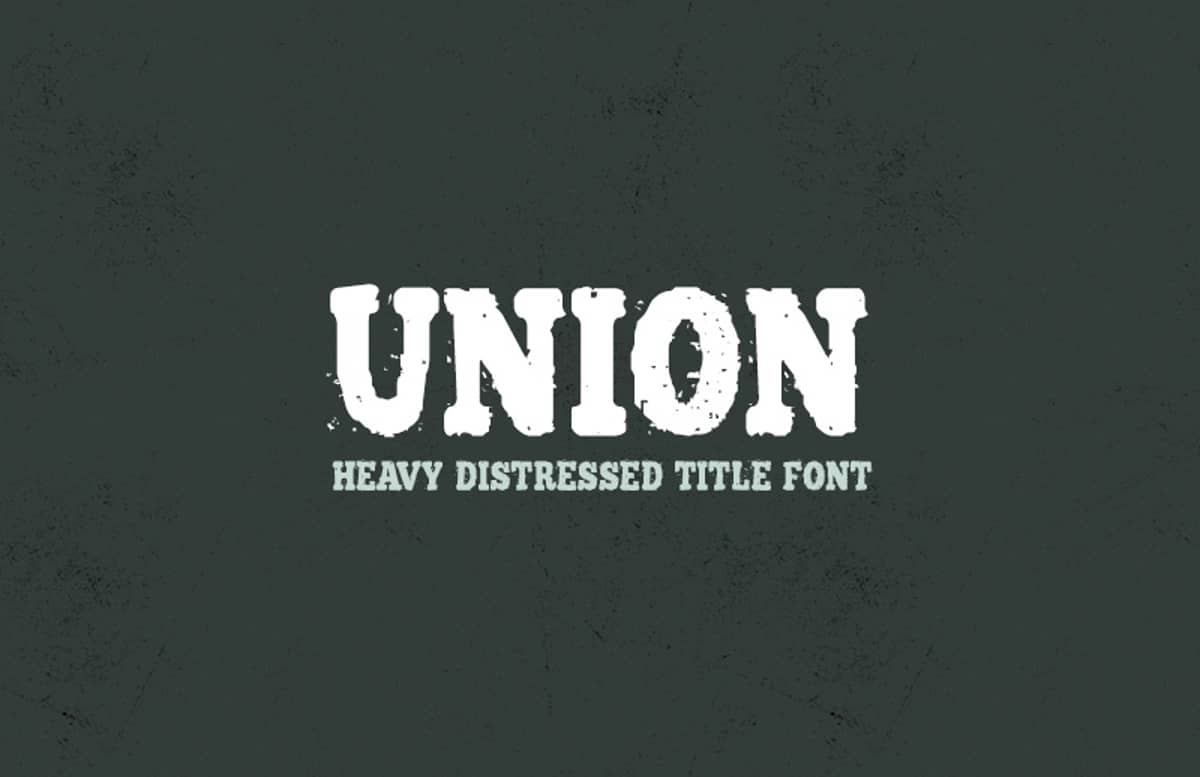 Union  Distressed  Title  Font  Preview 1