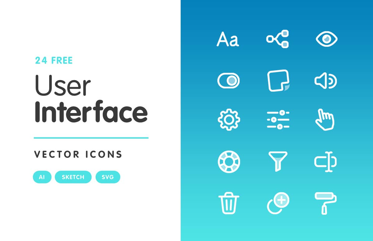 User Interface Vector Icons Preview 1