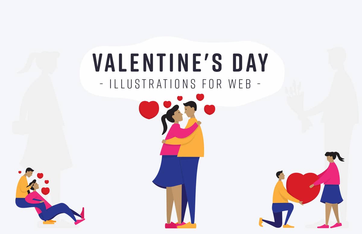 Valentines Day Illustrations For Web Preview 1