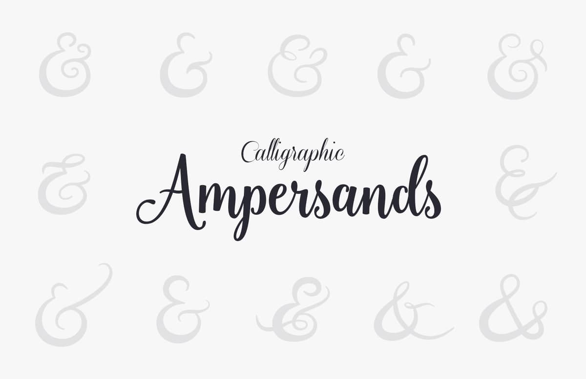 Vector  Calligraphic  Ampersands  Preview 1