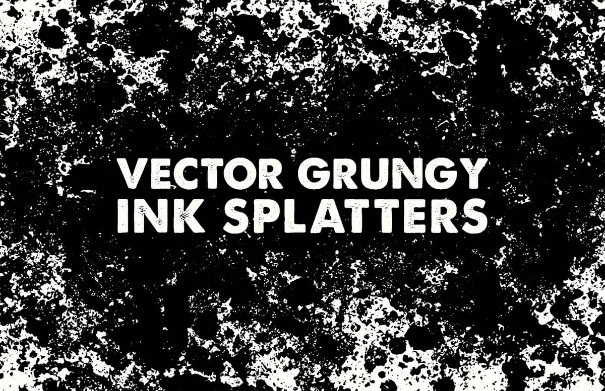 Vector Grungy Ink Splatters Preview 1
