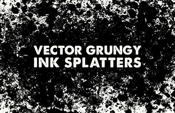 Vector Grungy Ink Splatters