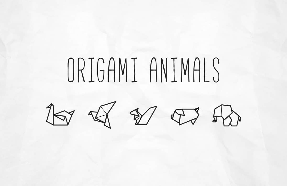 Vector Origami Animal Icons Preview 1