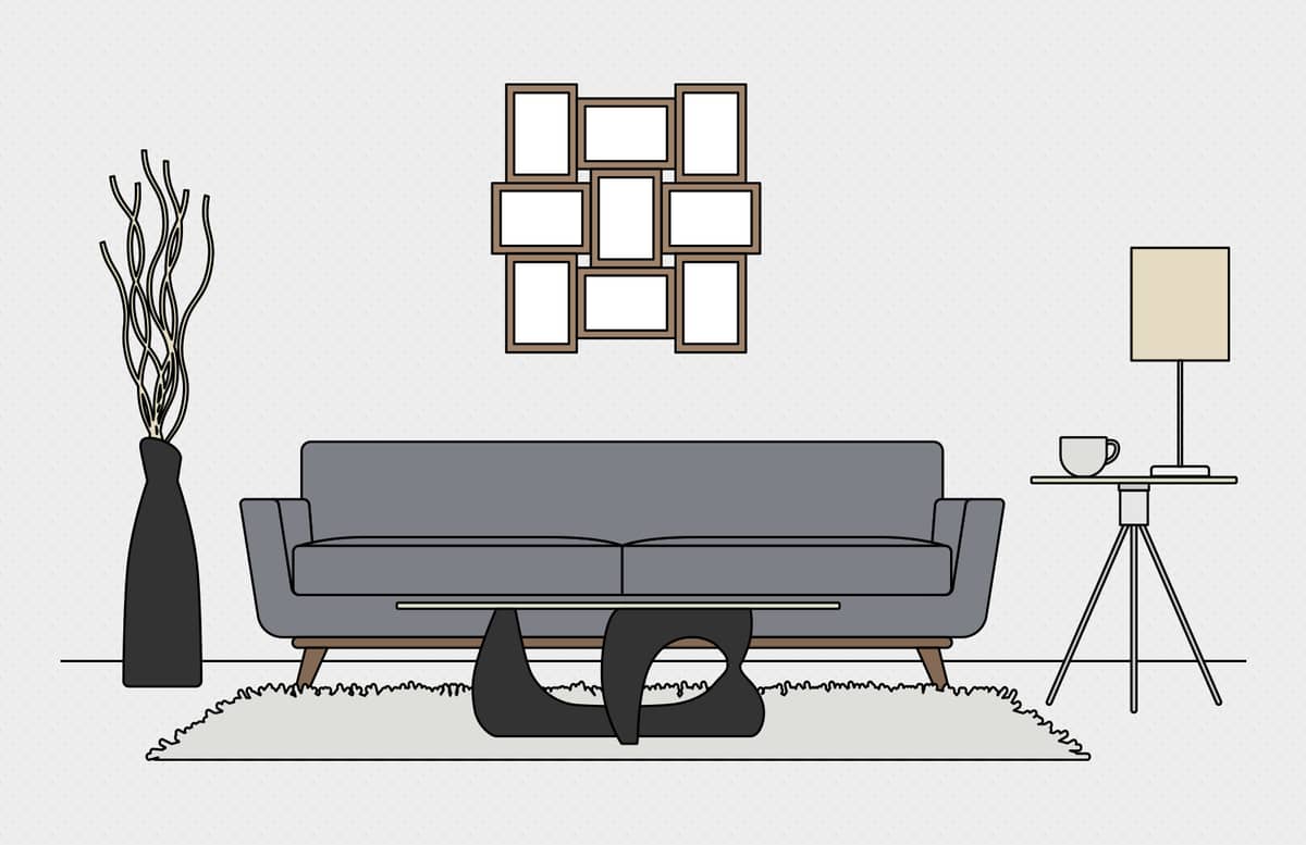 Vector  Living  Room  Scene  Creation  Kit  Preview 1A
