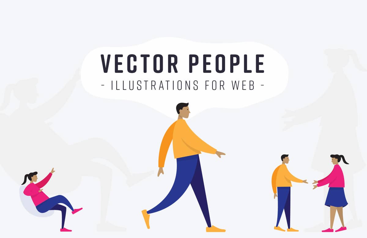 Vector People Illustrations For Web Preview 1