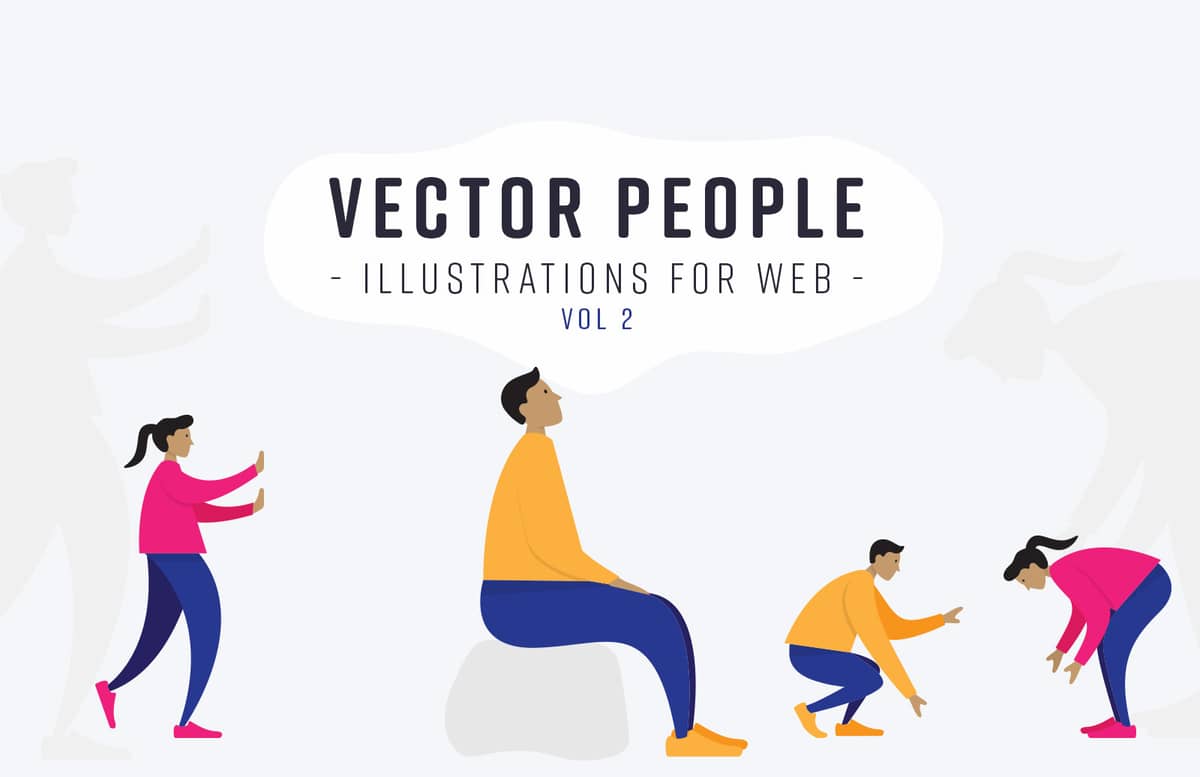 Vector People Illustrations For Web Vol 2 Preview 1