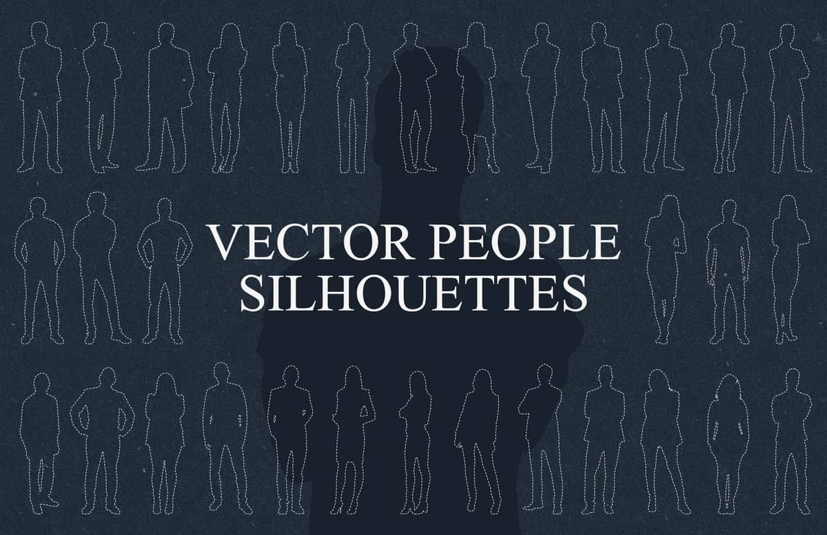 Vector People Silhouettes Preview 1A