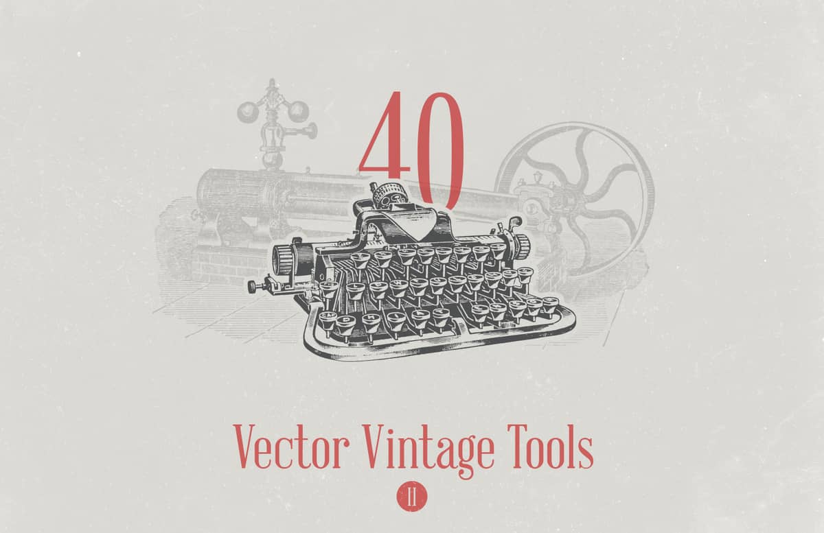 Vector Vintage Tools 2 Preview 1
