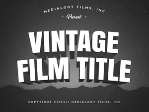 Vintage 3D Film Title Generator PSD 1