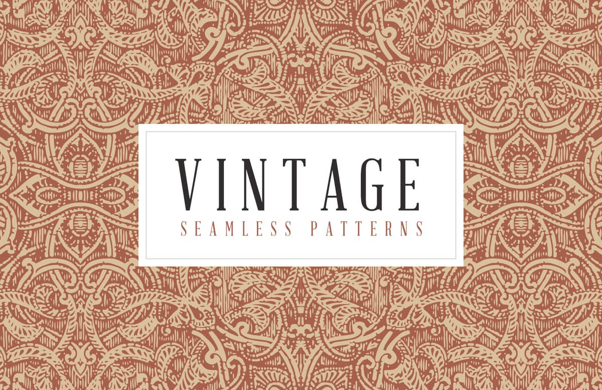 Vintage Seamless Vector Patterns Preview 1B