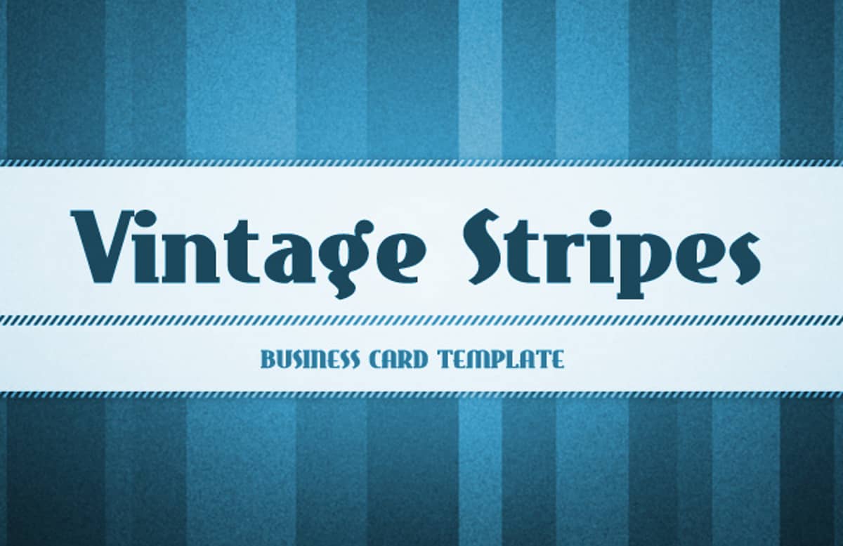 Vintage  Stripes  Business  Card  Preview1