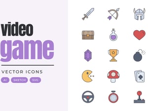 Video Game Vector Icons 1