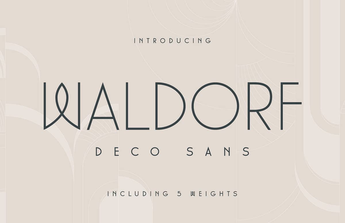Waldorf Art Deco Font Preview 1