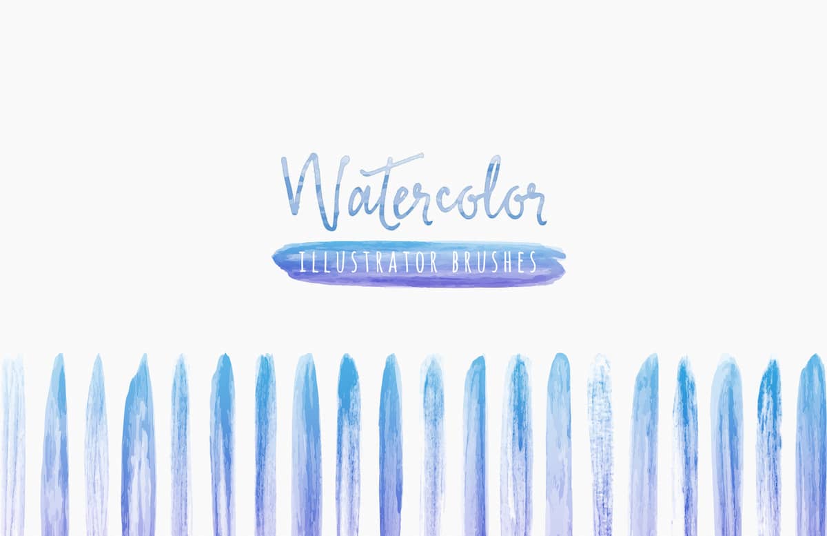 Watercolor Brushes For Illustrator Preview 1