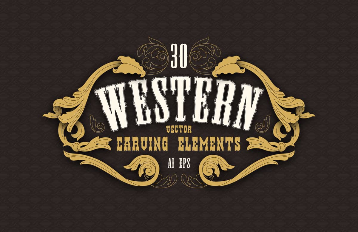 Western Carving Elements Preview 1