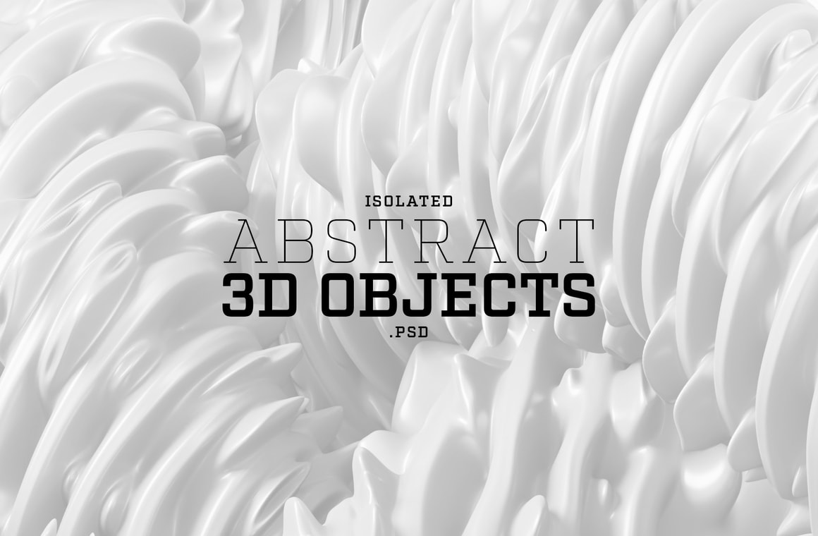 Isolated Abstract 3D Objects