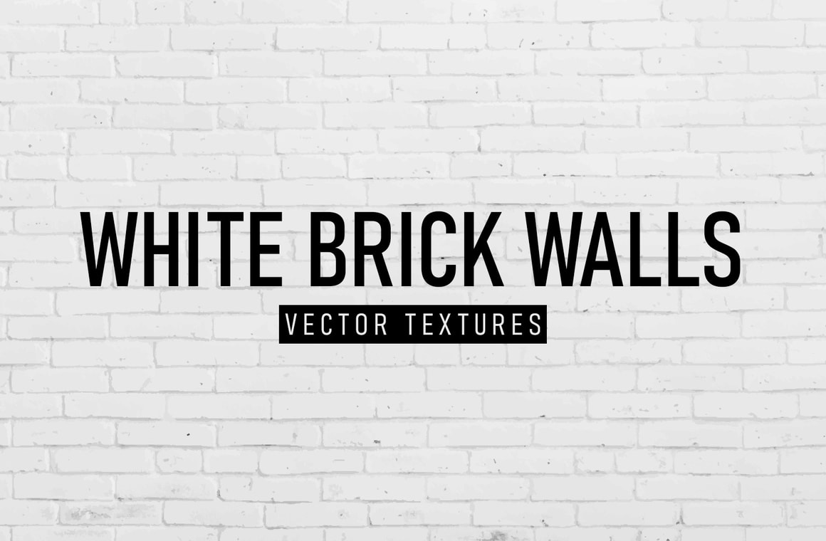 White Brick Walls Vector Textures
