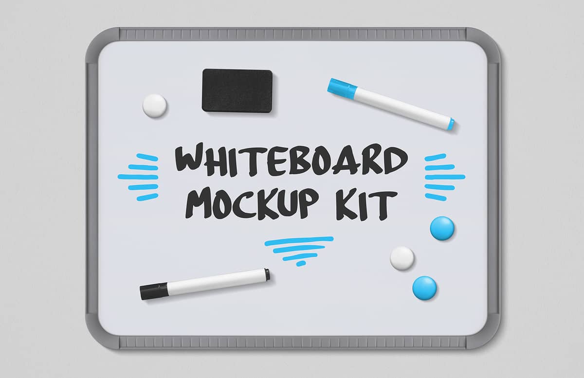 Whiteboard Mockup Kit Preview 1