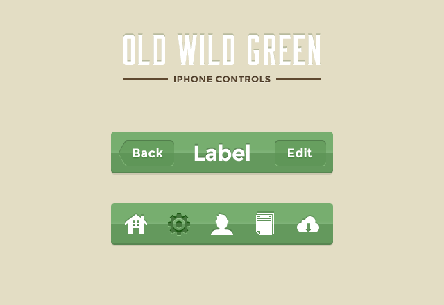 Old Wild Green iPhone Controls