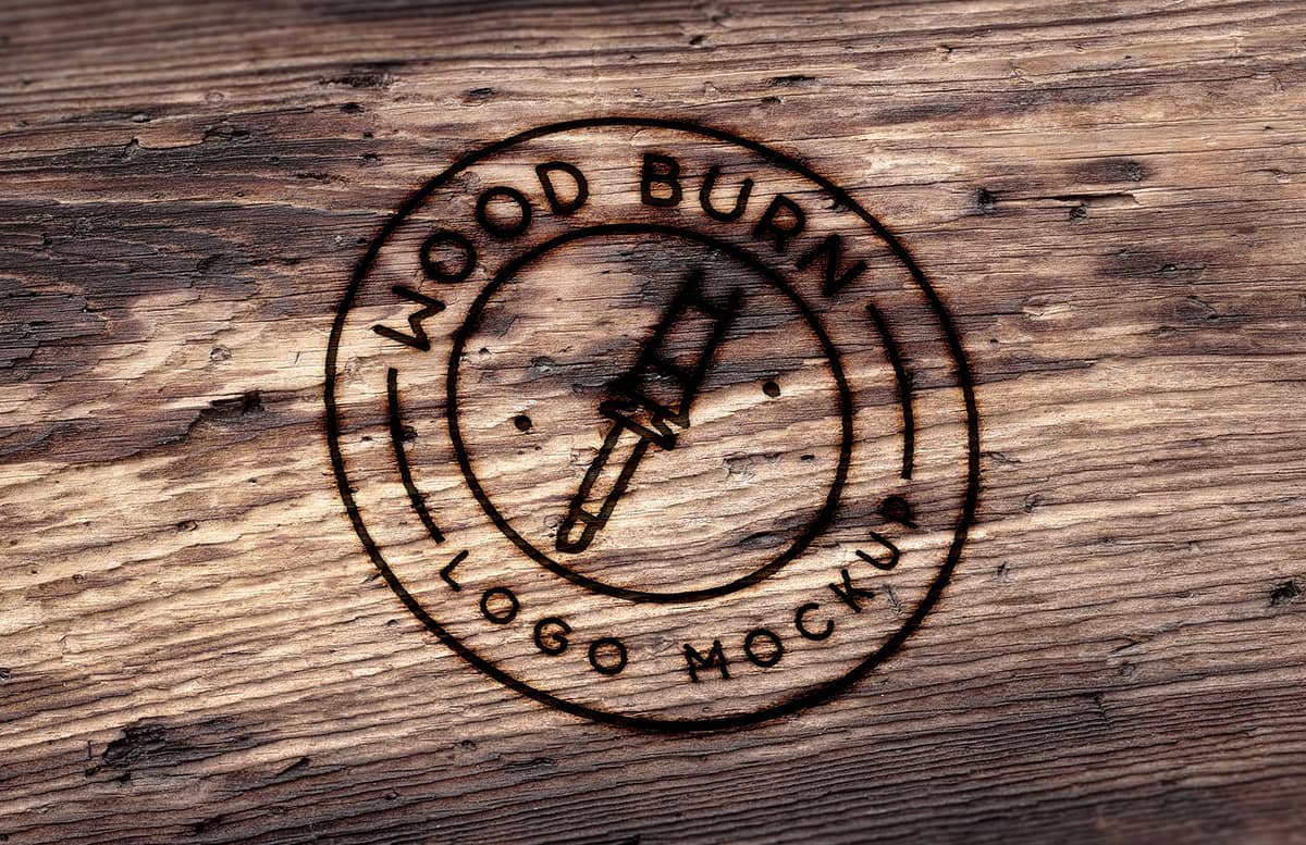 Wood Burn Logo Mockup Preview 1