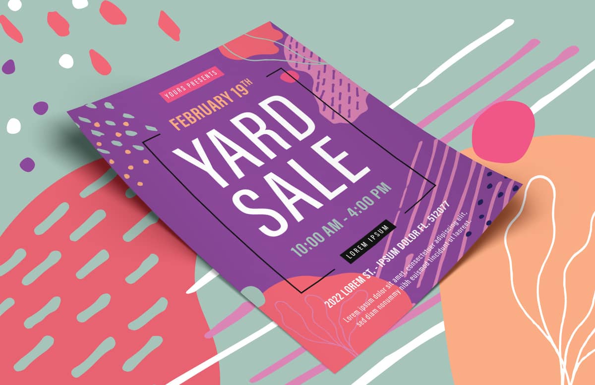 Yard Sale Flyer Template Preview 1