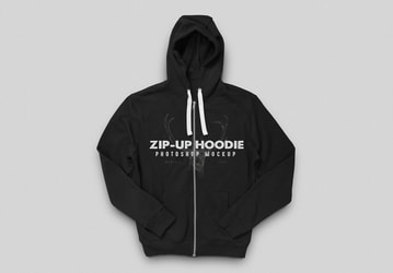 Zip-Up Hoodie Mockup for Photoshop
