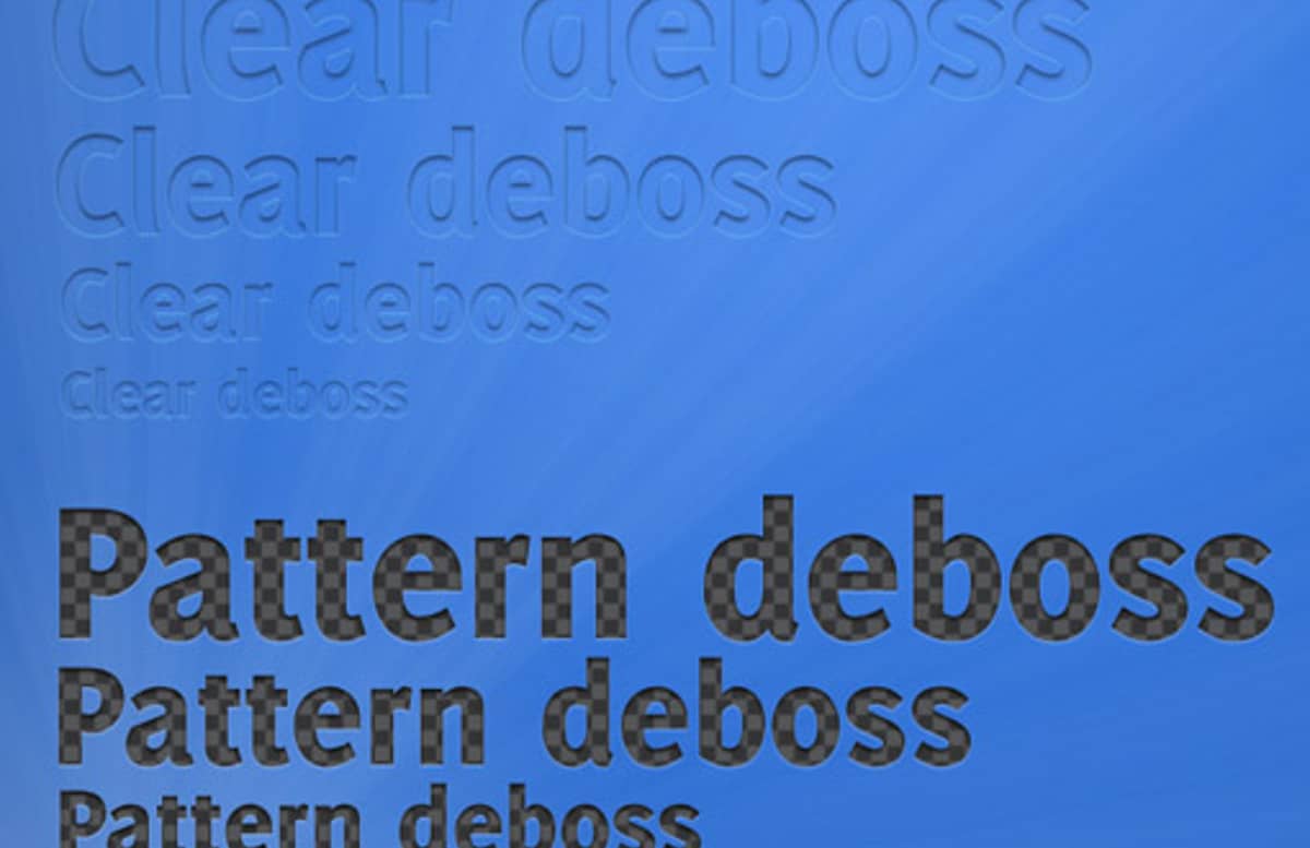 Deboss Text Styles